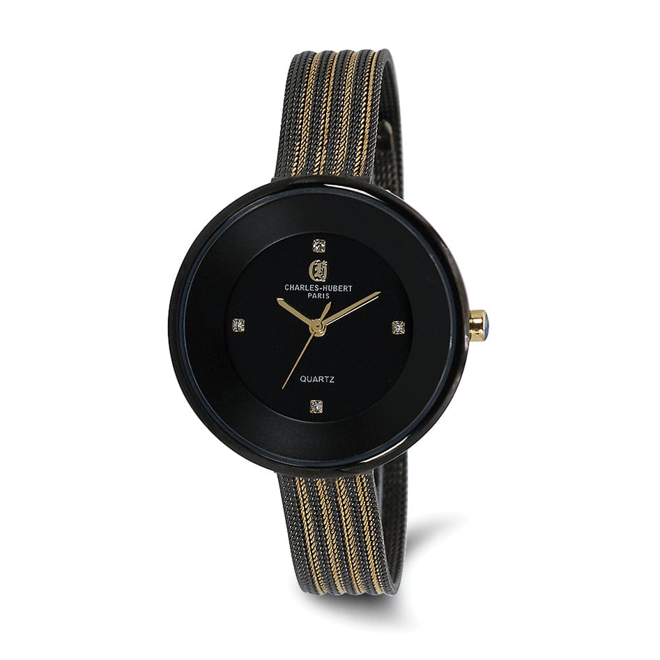 Lovely Rita's Watch Charles Hubert Classic Stainless Steel Black Quartz Polished Watch