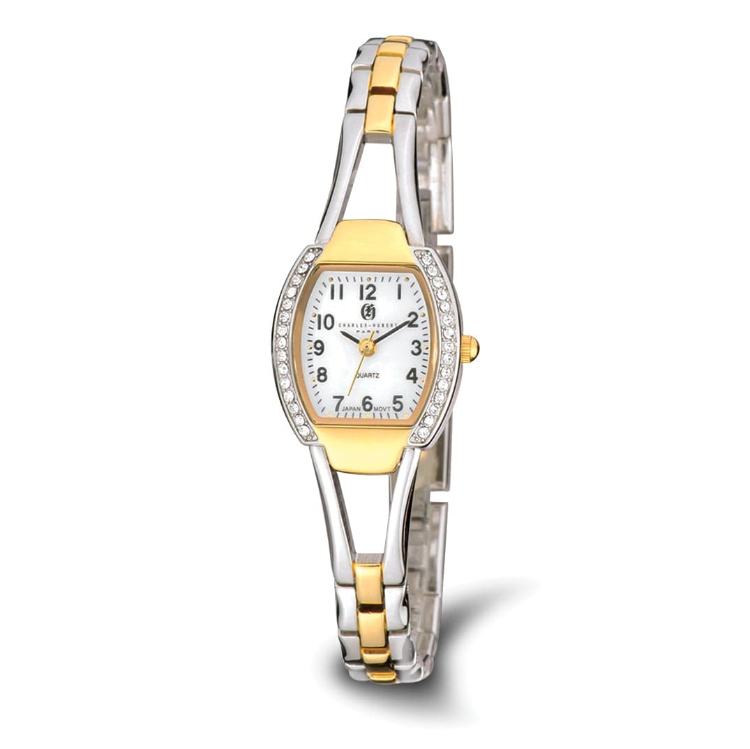 Lovely Rita's Watch Charles Hubert Classic Two-Tone Gold-finish White Dial Quartz Watch