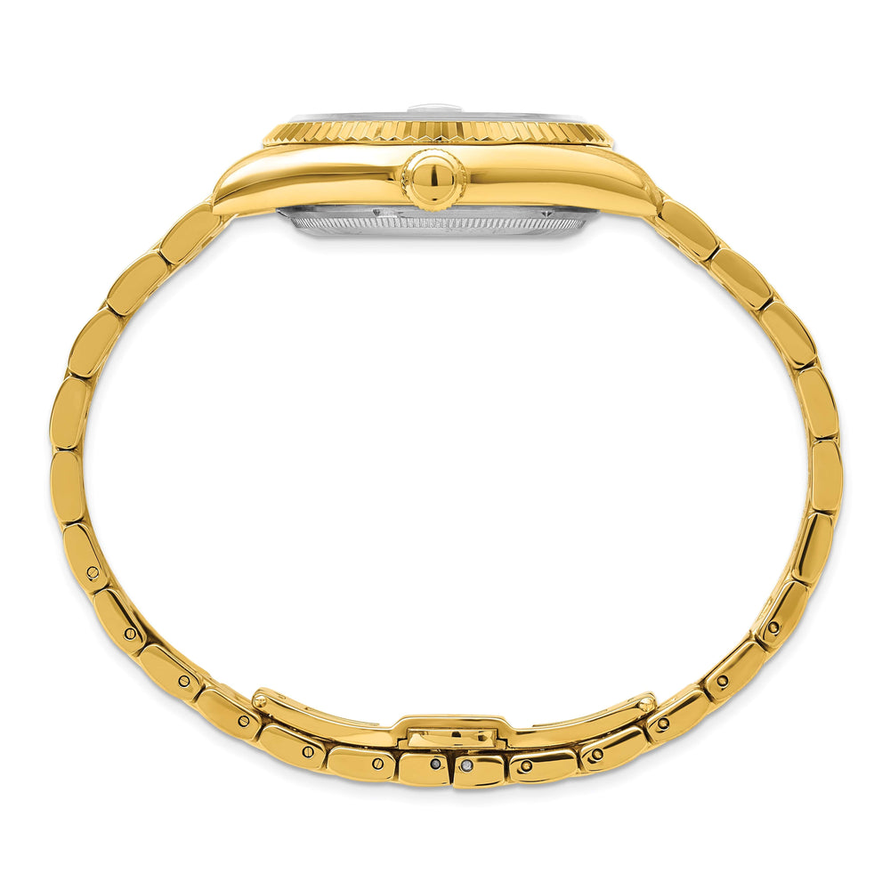 Lovely Rita's Watch Charles Hubert Classic Yellow SS Quartz Red Dial with Date Watch