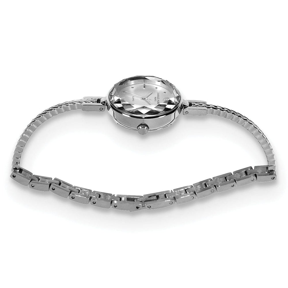 Lovely Rita's Watch Charles Hubert Contemporary SS Quartz Polished Watch Black Dial Watch