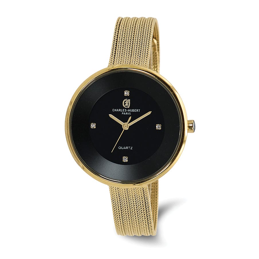 Lovely Rita's Watch Charles Hubert Sleek Gold Stainless Steel Quartz Polished Watch
