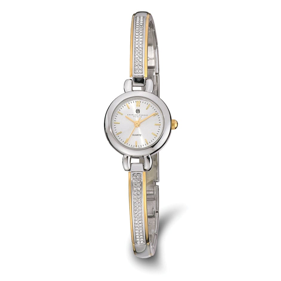 Lovely Rita's Watch Charles Hubert Two-tone Gold-finish Silver Dial Quartz Leather Watch