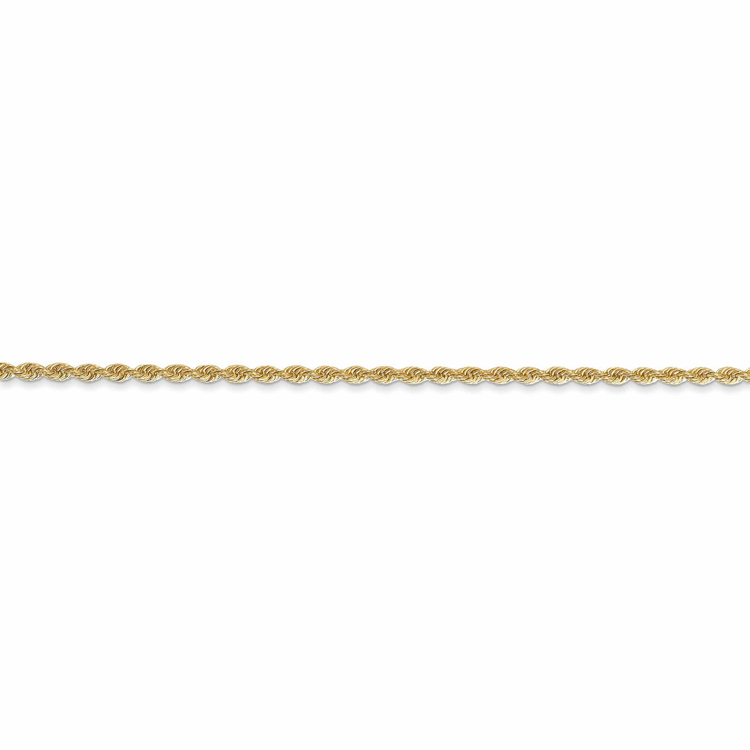 14k Yellow Gold 1.50mm Handmade Rope Chain