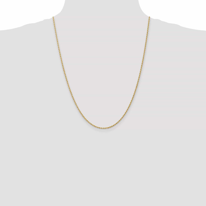 14k Yellow Gold 1.50mm Handmade Rope Chain