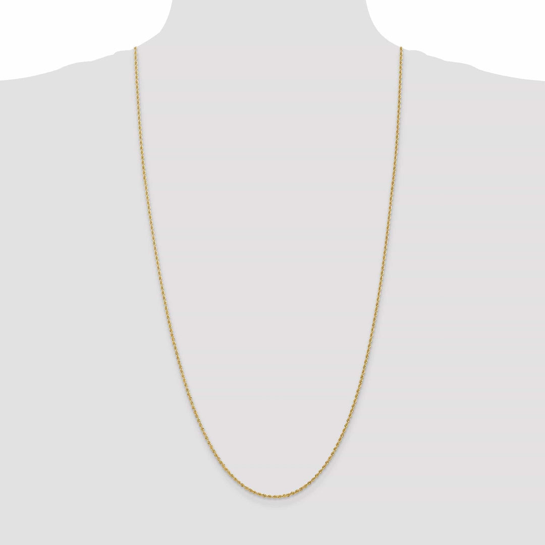 14k Yellow Gold 1.50mm Handmade Rope Chain