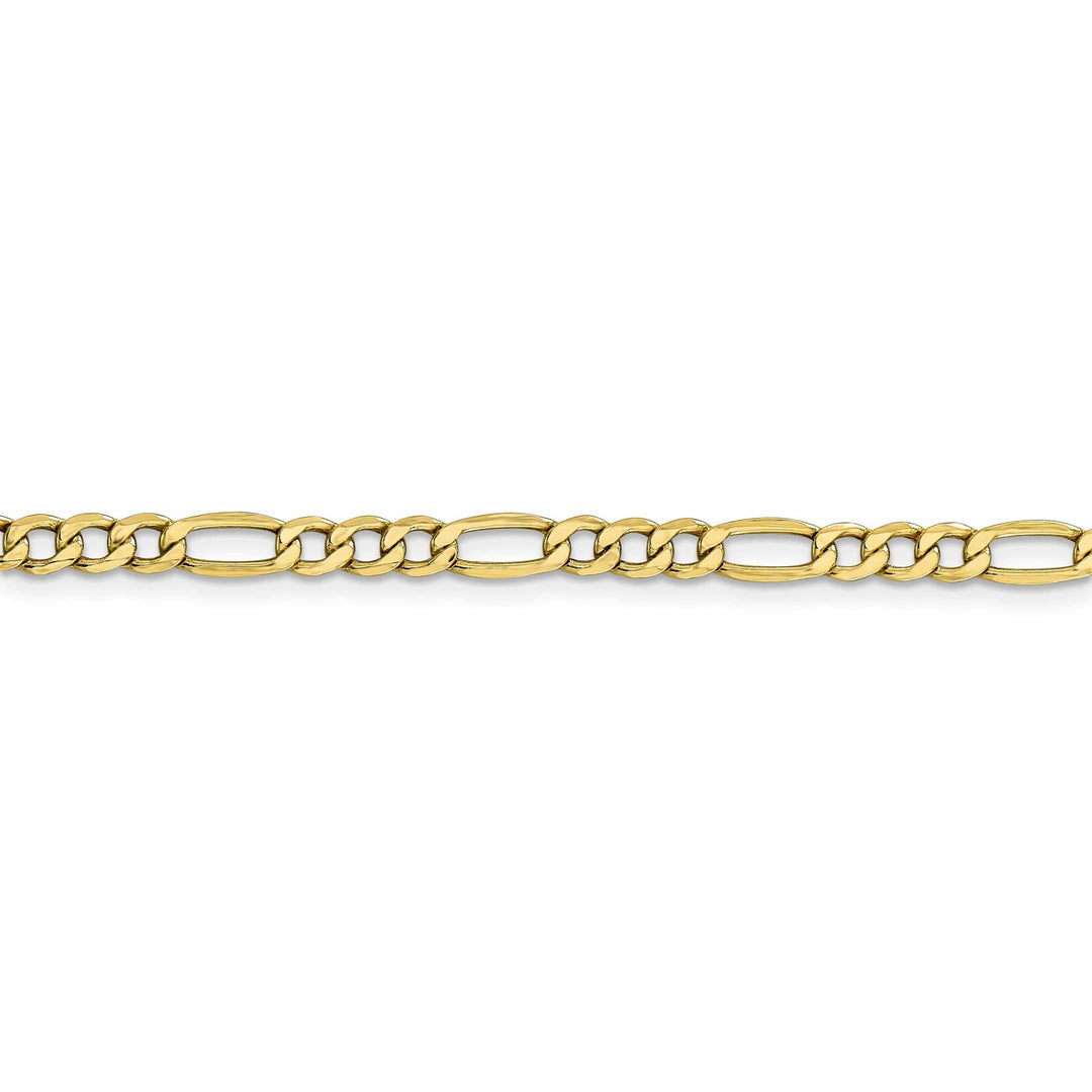 10k Yellow Gold Semi-Solid Figaro Chain