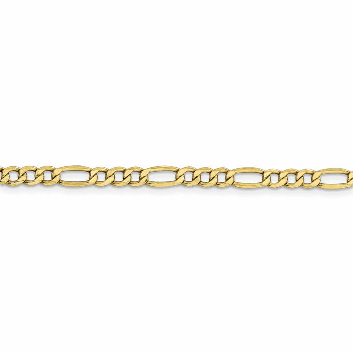 10k Yellow Gold Semi-Solid Figaro Chain