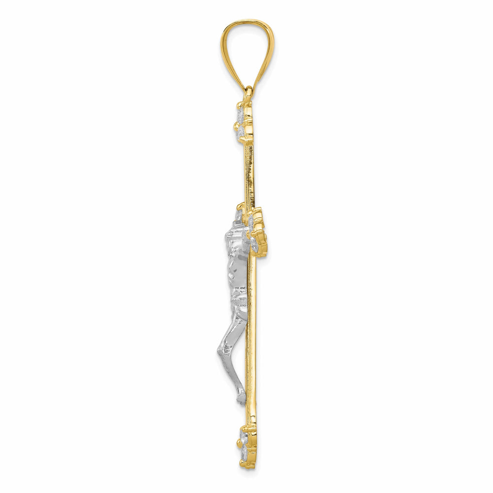 Polished Cubic Zirconia Crucifix Pendant