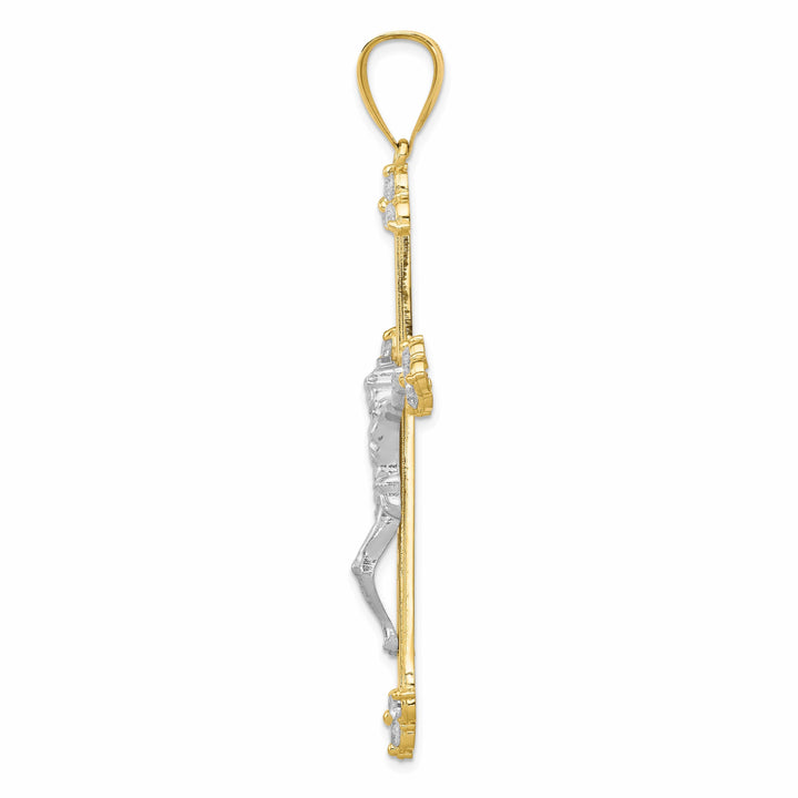 Polished Cubic Zirconia Crucifix Pendant