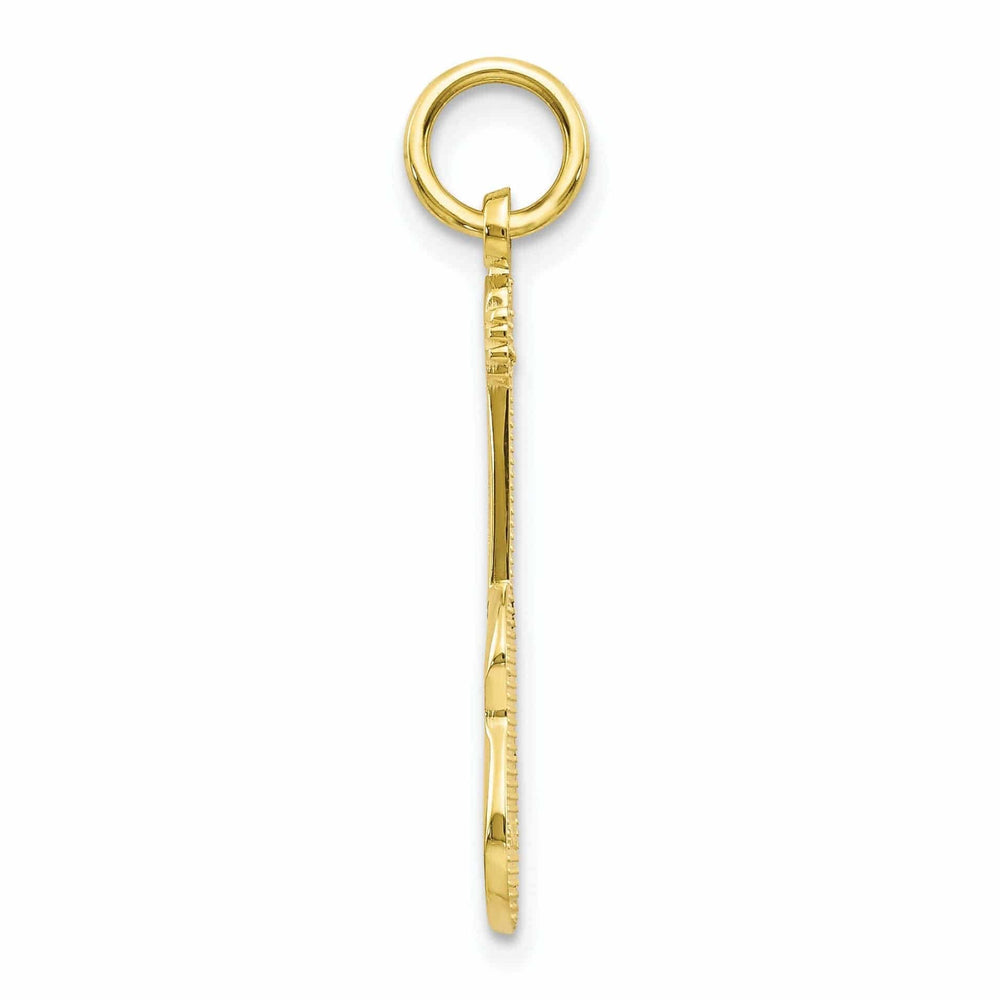 10k Yellow Gold Polished Finish Guitar Pendant