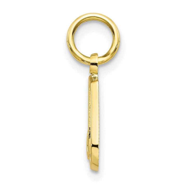 10k Yellow Gold Polished Musical Note Pendant