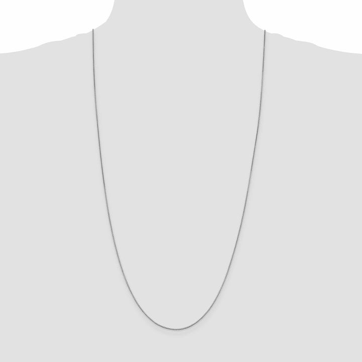 10k White Gold Box Chain 1MM