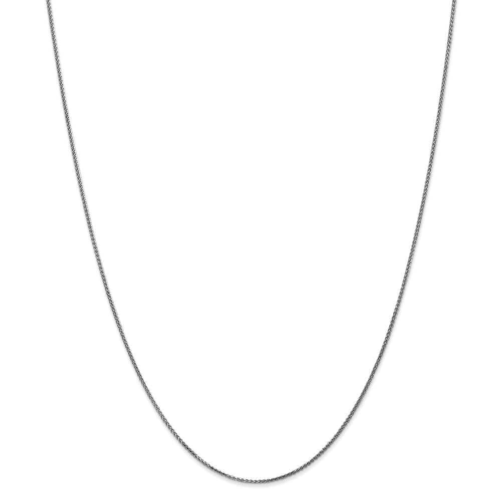 14k White Gold 0.80mm Diamond Cut Spiga Chain