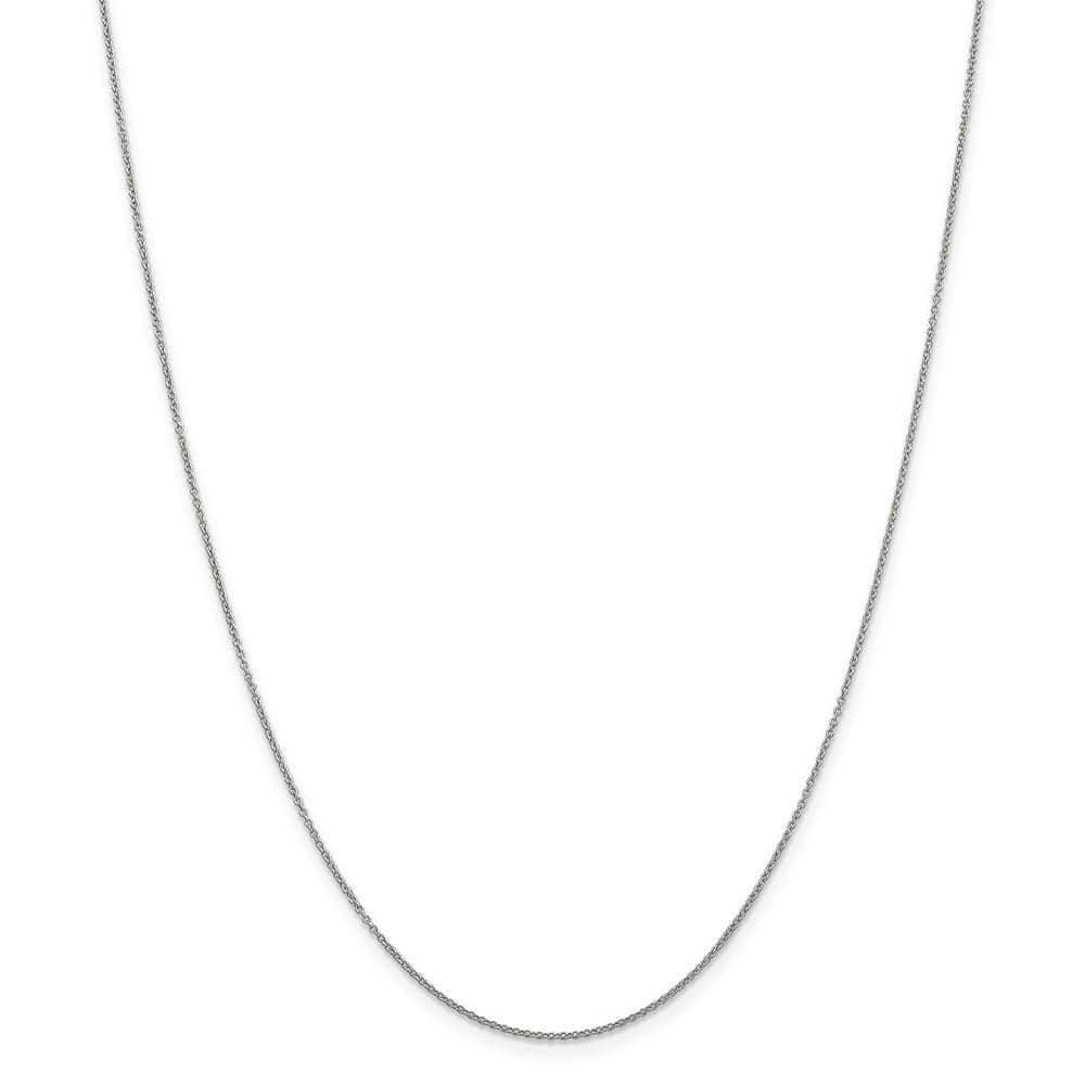 14k White Gold 0.80mm Solid Polish Cable Chain
