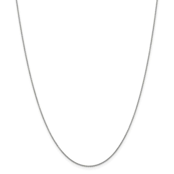 14k White Gold 0.80mm Solid Polish Cable Chain