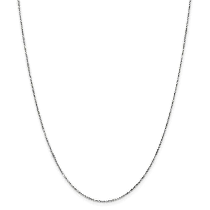 14k White Gold 0.95mm Solid D.C Cable Chain