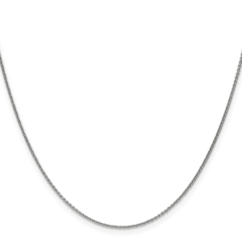 14k White Gold 1.00mm Solid Polish Cable Chain