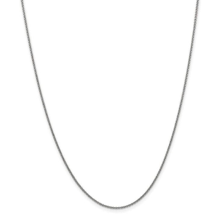 14k White Gold 1.5mm Solid Polish Cable Chain