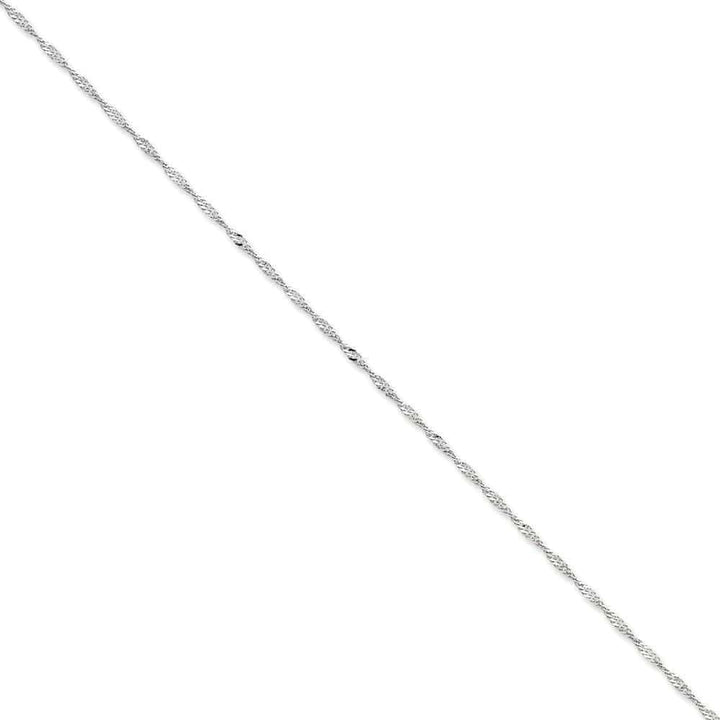 14k White Gold 2.00mm Polished Singapore Chain