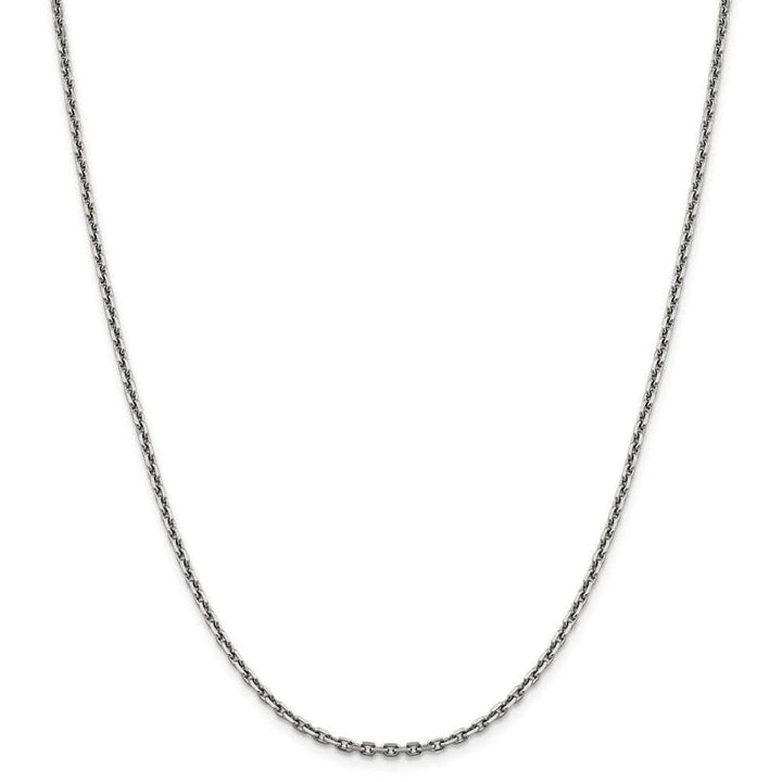 14k White Gold 2.50mm Solid D.C Cable Chain