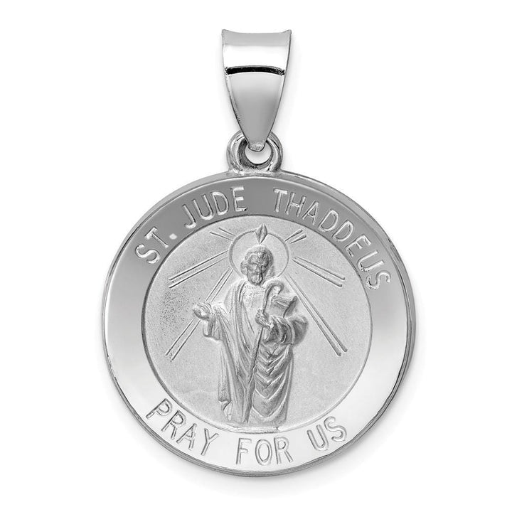 14k White Gold Saint Jude Thaddeus Medal