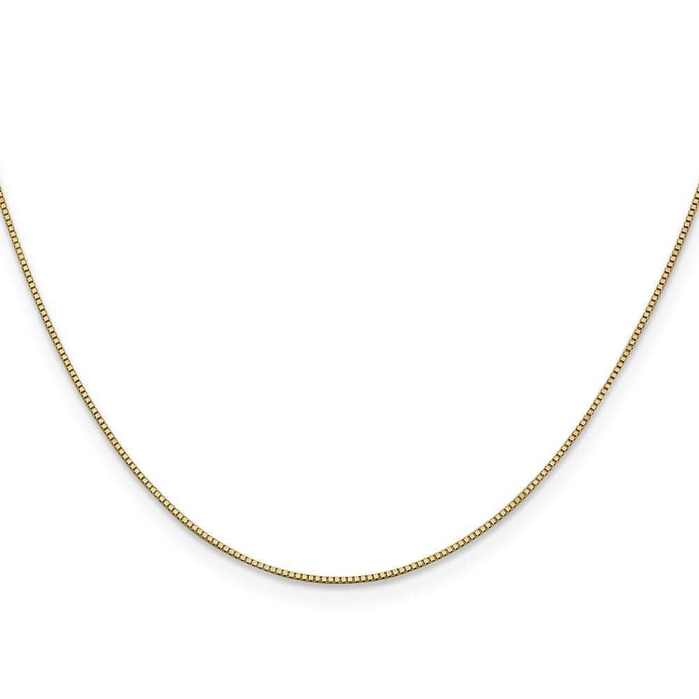 14k Yellow Gold 0.70mm Polish Solid Box Chain