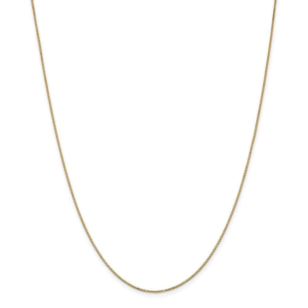 14k Yellow Gold 0.90mm Polish Solid Box Chain