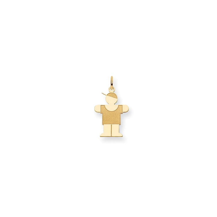 14k Yellow Gold Boy With Hat Hugs Charm