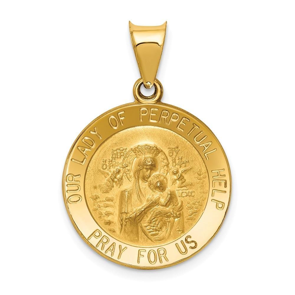 14k Yellow Gold Our Lady of Perpetual Help Medal
