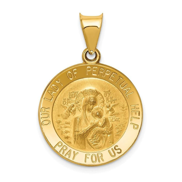 14k Yellow Gold Our Lady of Perpetual Help Medal