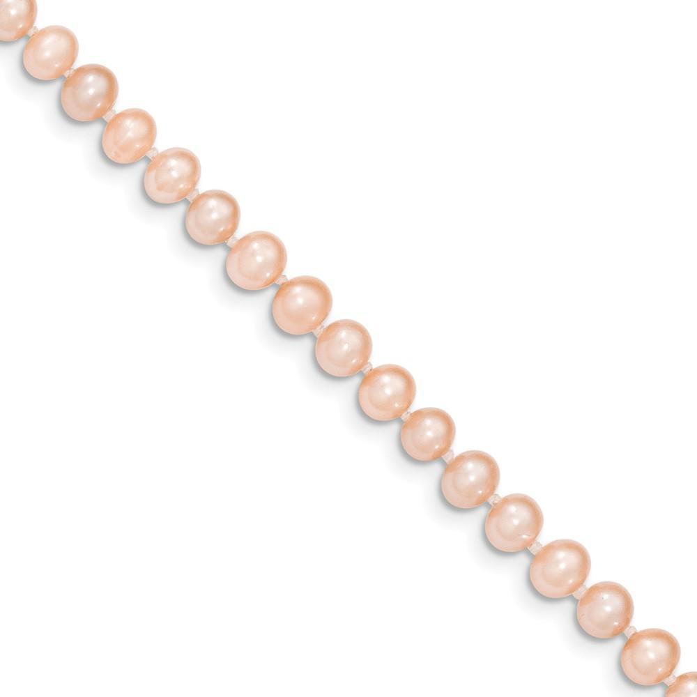 14k Yellow Gold Pink Freshwater Pearl Necklace