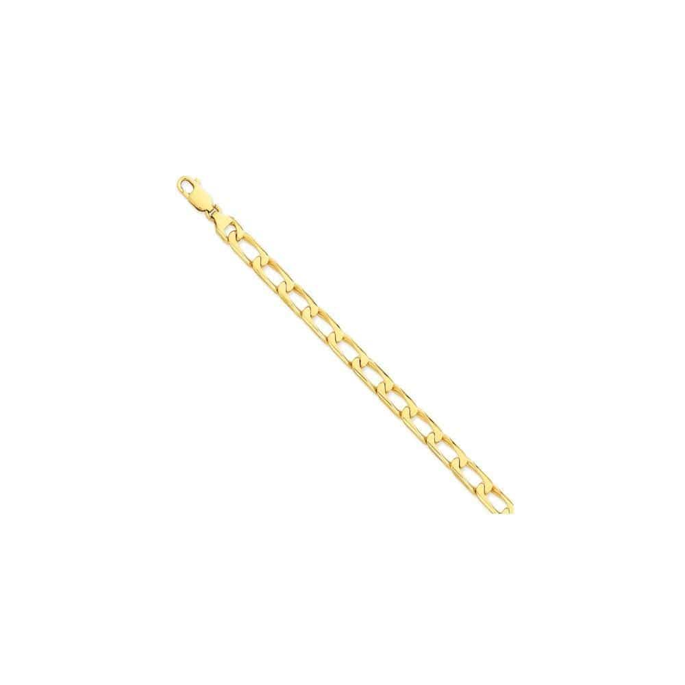 14k Yellow Gold Solid 8.00mm Open Link Chain