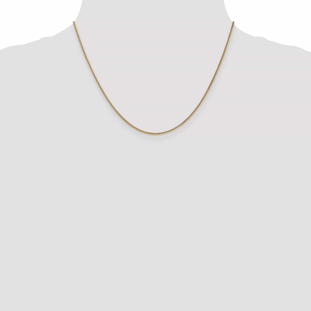 14k Yellow Gold 1.2mm Spiga Wheat Chain