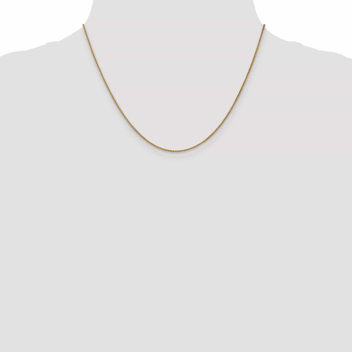 14k Yellow Gold 1.2mm Spiga Wheat Chain