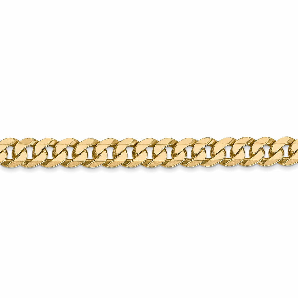 14k Yellow Gold 5.75mm Beveled Curb Bracelet
