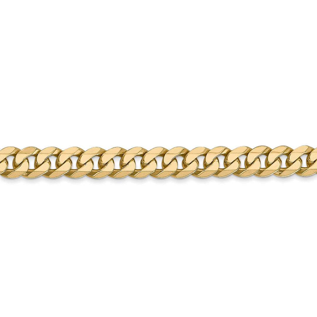 14k Yellow Gold 5.75mm Beveled Curb Bracelet