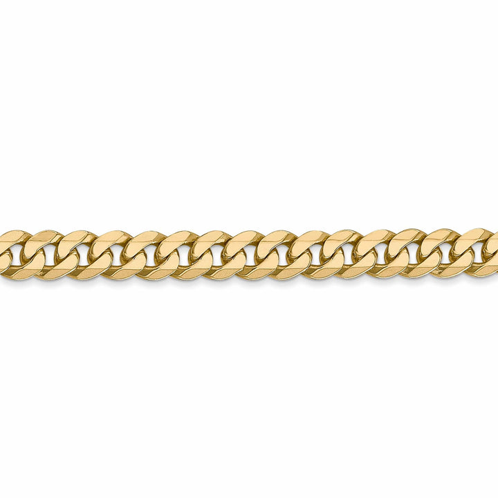 14k Yellow Gold 5.75mm Beveled Curb Bracelet