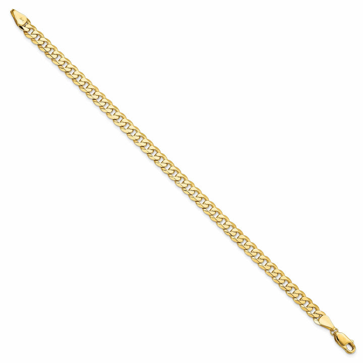 14k Yellow Gold 5.75mm Beveled Curb Bracelet