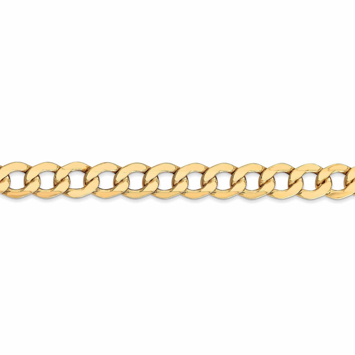 10k Yellow Gold 7.0m Semi-Solid Curb Link Chain
