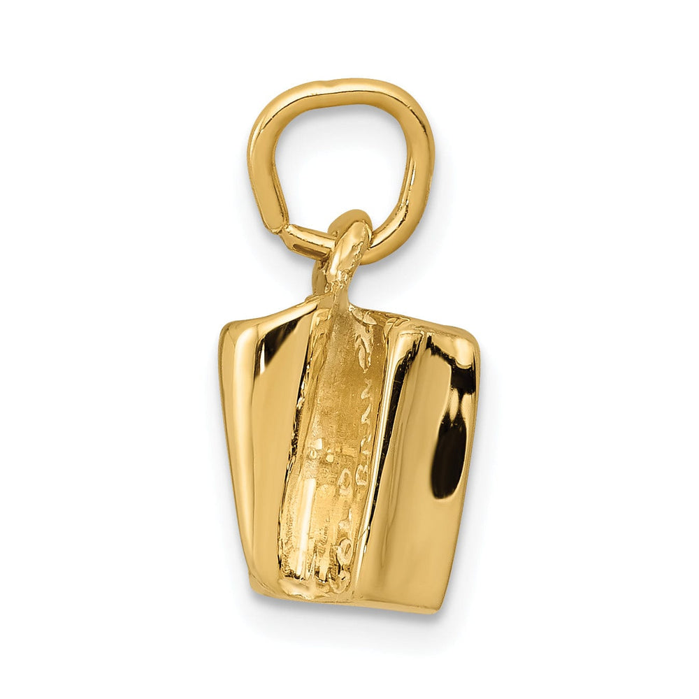 14K Yellow Gold Polished Brushed Finish Moveable 3-D Sardine Can Pendant