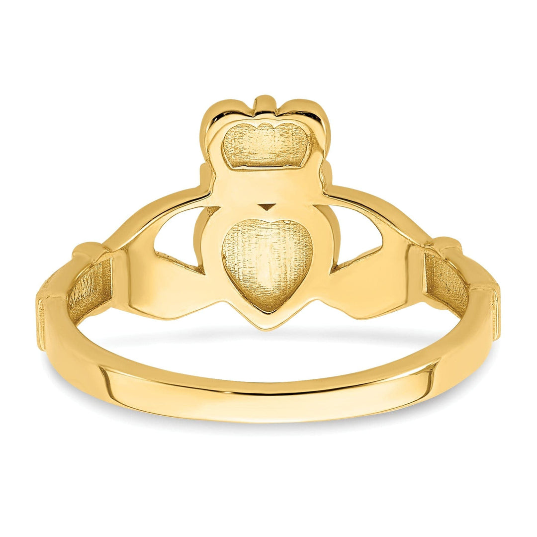 14kt yellow gold ladies claddagh ring