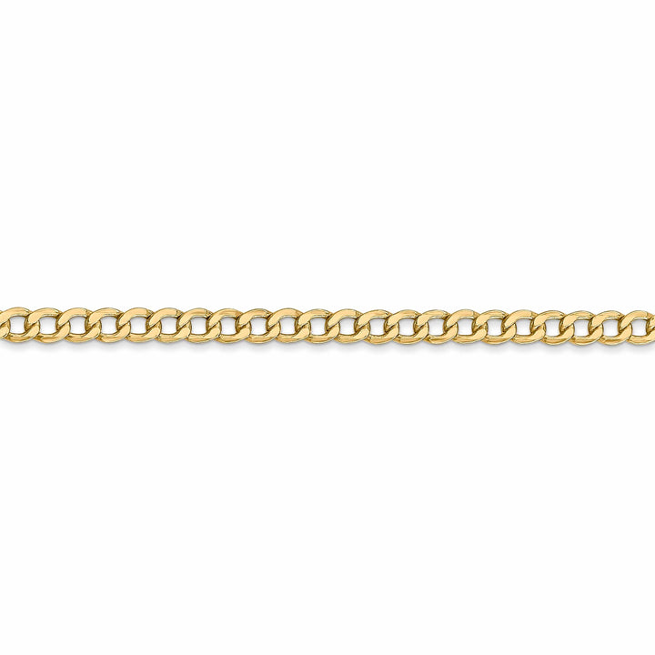 14k Yellow Gold 3.35m Semi Solid Curb Link Chain