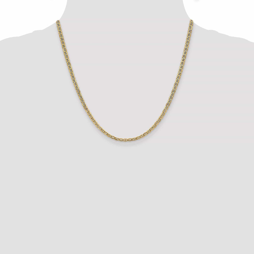 14k Yellow Gold 3.20-mm Semi Solid Anchor Chain