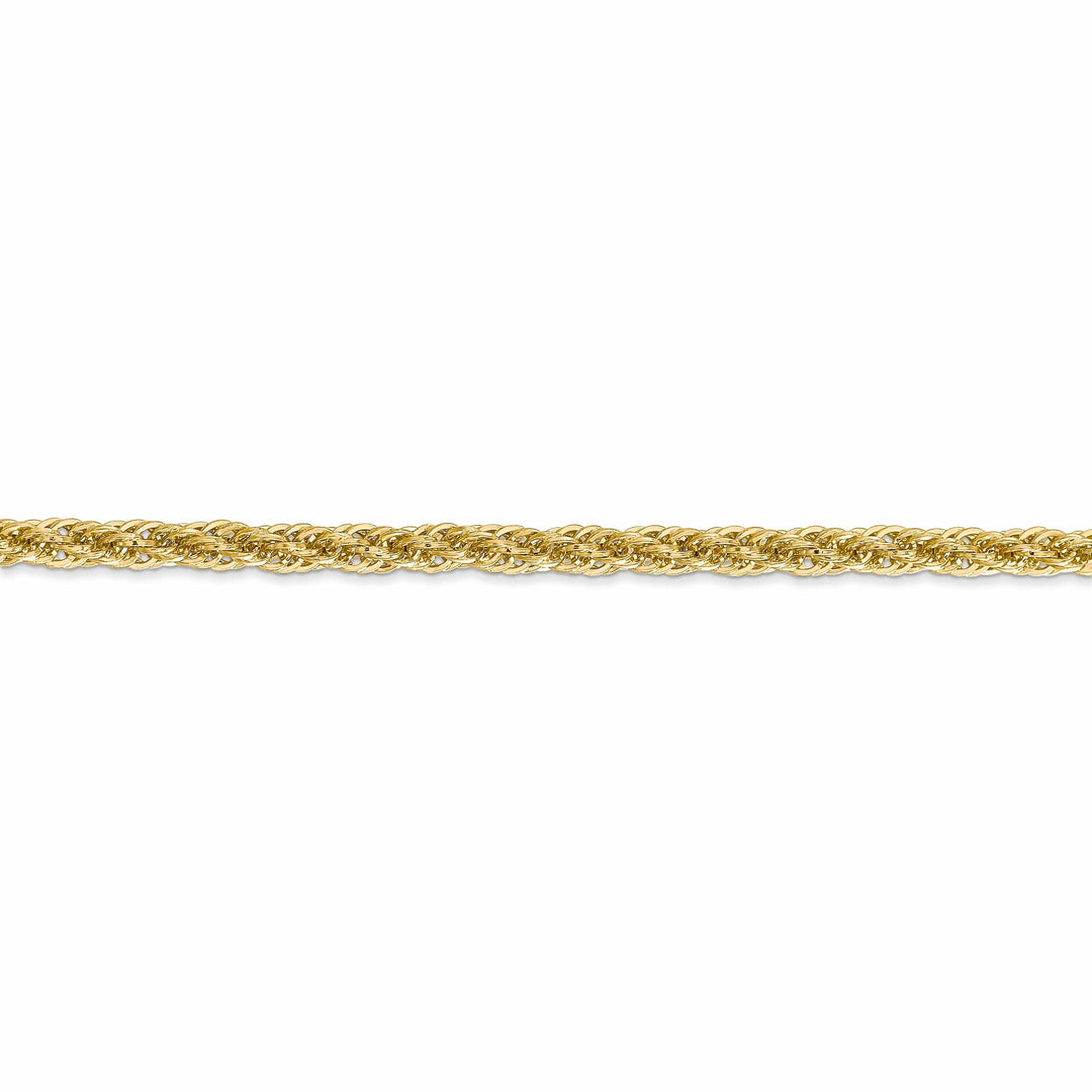 14k Yellow Gold 3.30mm D.C Semi Solid Rope Chain