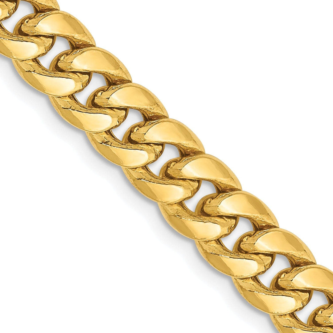 14k Yellow Gold 6.75mm Hollow Cuban Link Chain