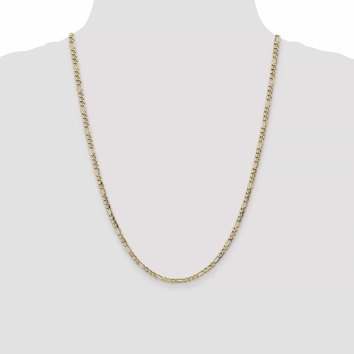 14k Yellow Gold 3.50-mm Semi Solid Figaro Chain
