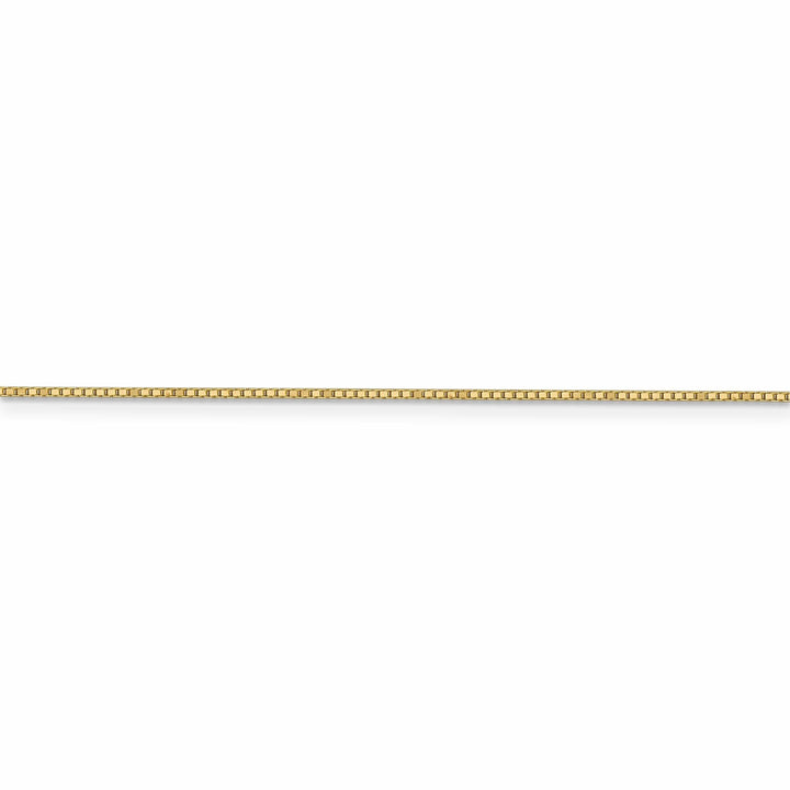 14k Yellow Gold 0.90mm Polish Solid Box Chain