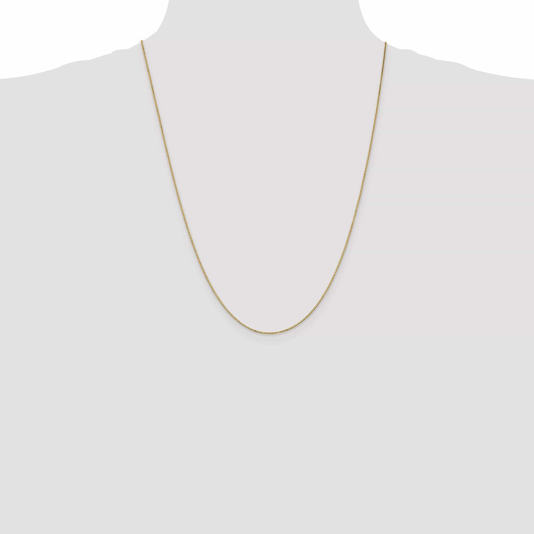 14k Yellow Gold 0.90mm Polish Solid Box Chain