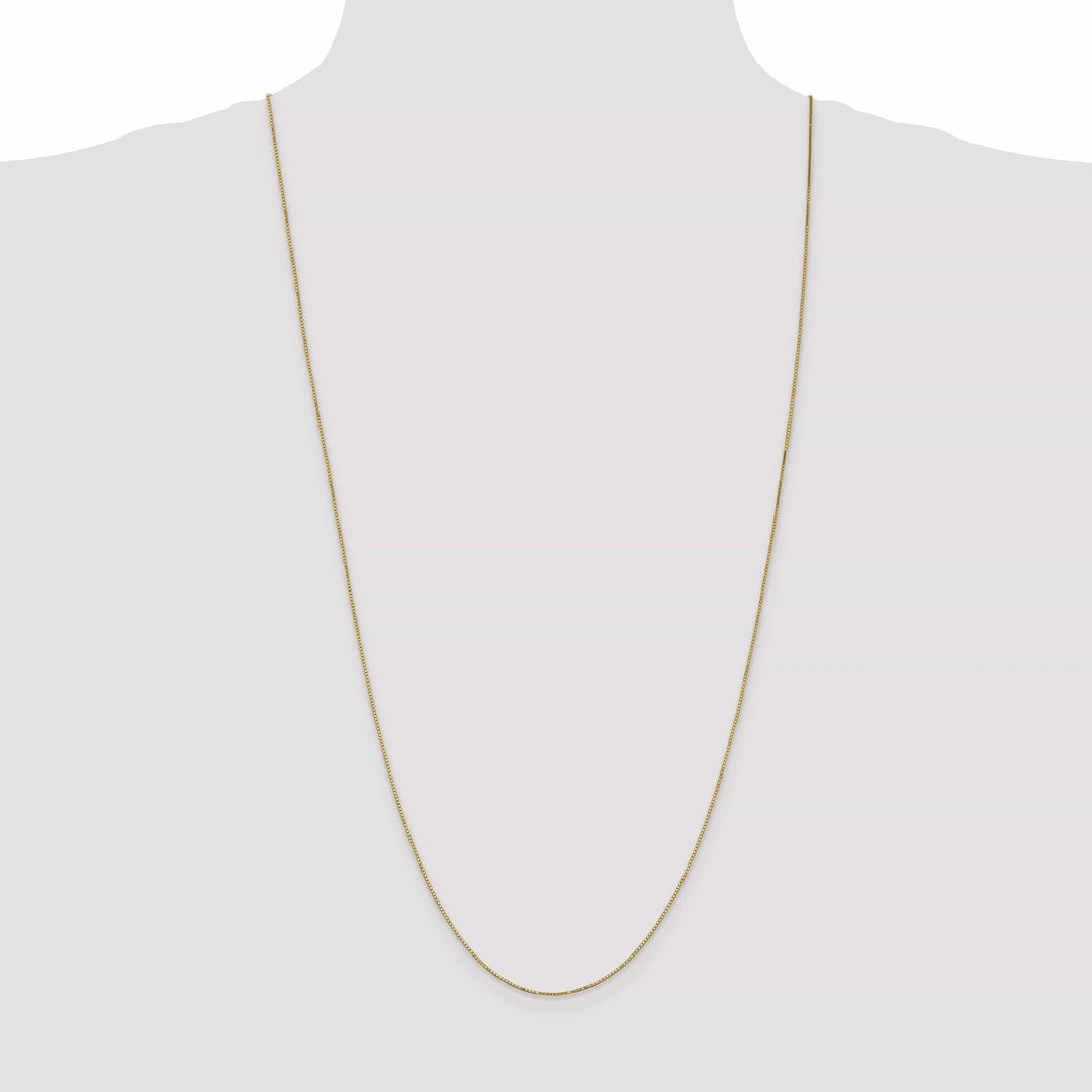14k Yellow Gold 0.90mm Polish Solid Box Chain