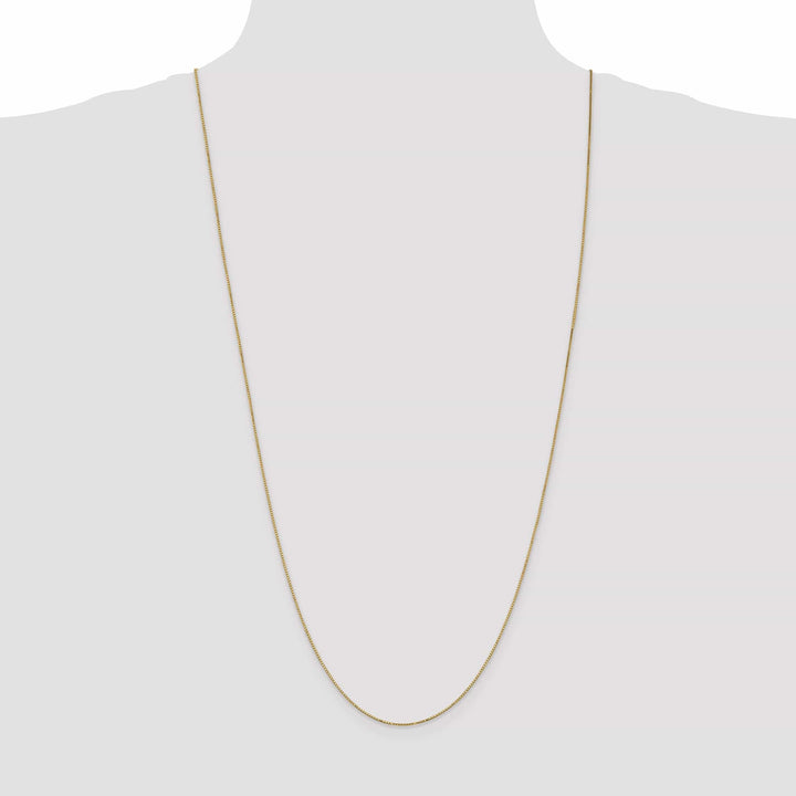 14k Yellow Gold 0.90mm Polish Solid Box Chain